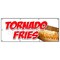 Signmission Tornado Fries Banner Heavy Duty 13 Oz Vinyl with Grommets Single Sided B-96 Tornado Fries - alternate 1